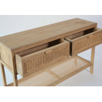 Console w/Rattan Inlay Console w/Rattan Inlay